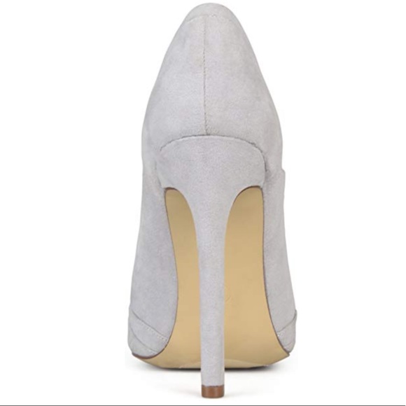 Desert Rider Ash GREY Scalloped Stiletto Heel Pump - Picture 12 of 13